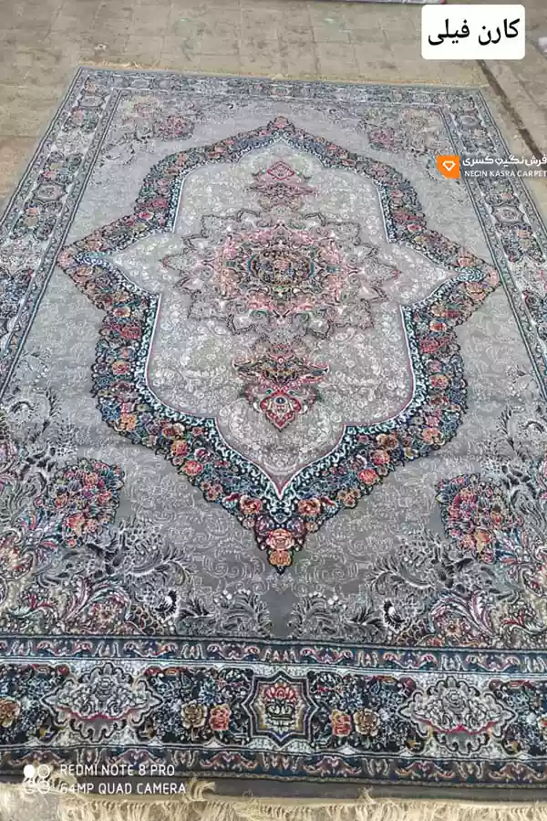 فرش کارن 440 شانه نگین کسری کاشان